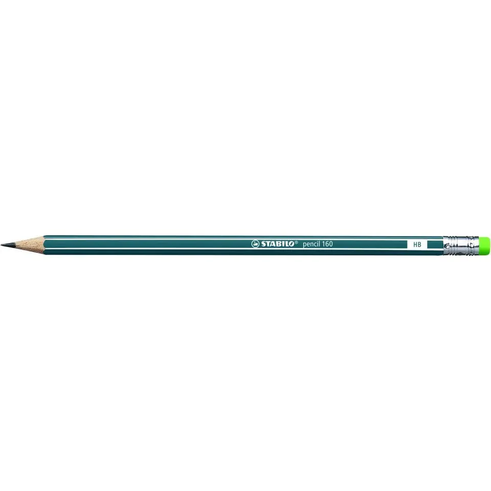 ⁨STABILO 160 pencil with rubber band HB petrol 2160/HB⁩ at Wasserman.eu