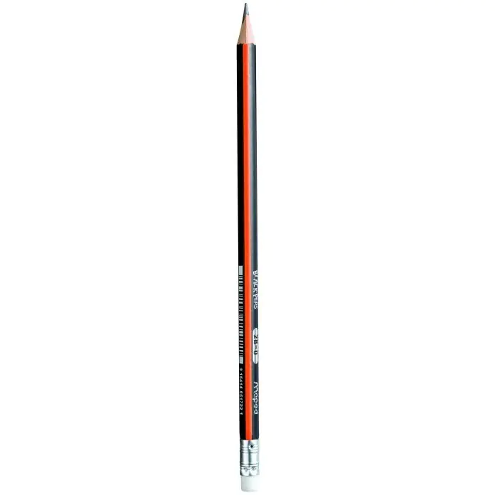 ⁨Ołówek drewniany z gumką BLACKPEPS 2B MAPED 851722⁩ w sklepie Wasserman.eu