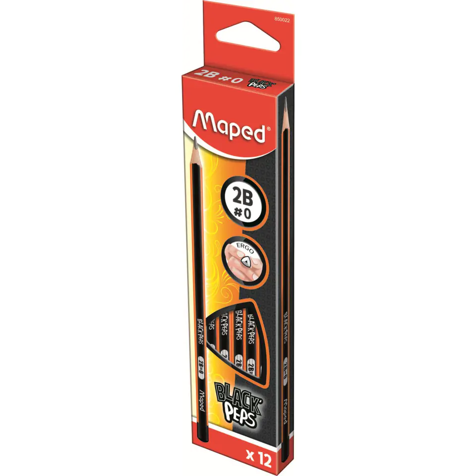 ⁨Wooden pencil BLACKPEPS 2B MAPED 850022⁩ at Wasserman.eu