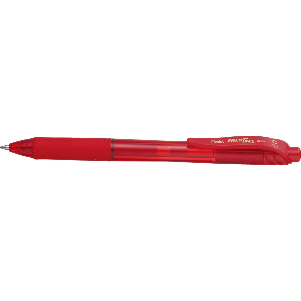 ⁨Pióro kulkowe PENTEL BL107 0.7mm czerwone z tuszem żelowym⁩ w sklepie Wasserman.eu