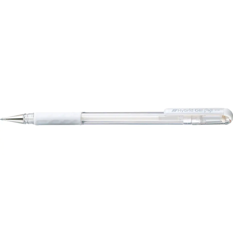 ⁨Pioro kulkowe K108/K118-LW pastel białe PENTEL⁩ w sklepie Wasserman.eu