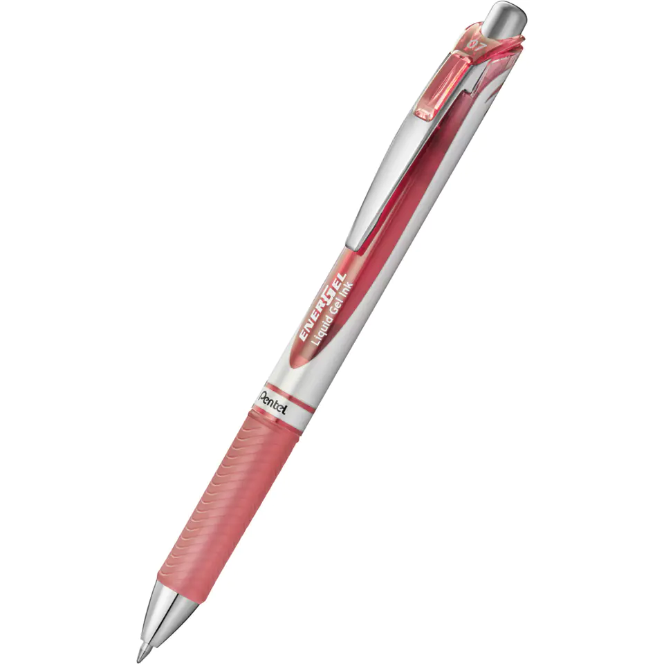 ⁨Pióro kulkowe ENERGEL BL77 pudrowy różowy/koralowy róż 0,7mm PENTEL⁩ w sklepie Wasserman.eu