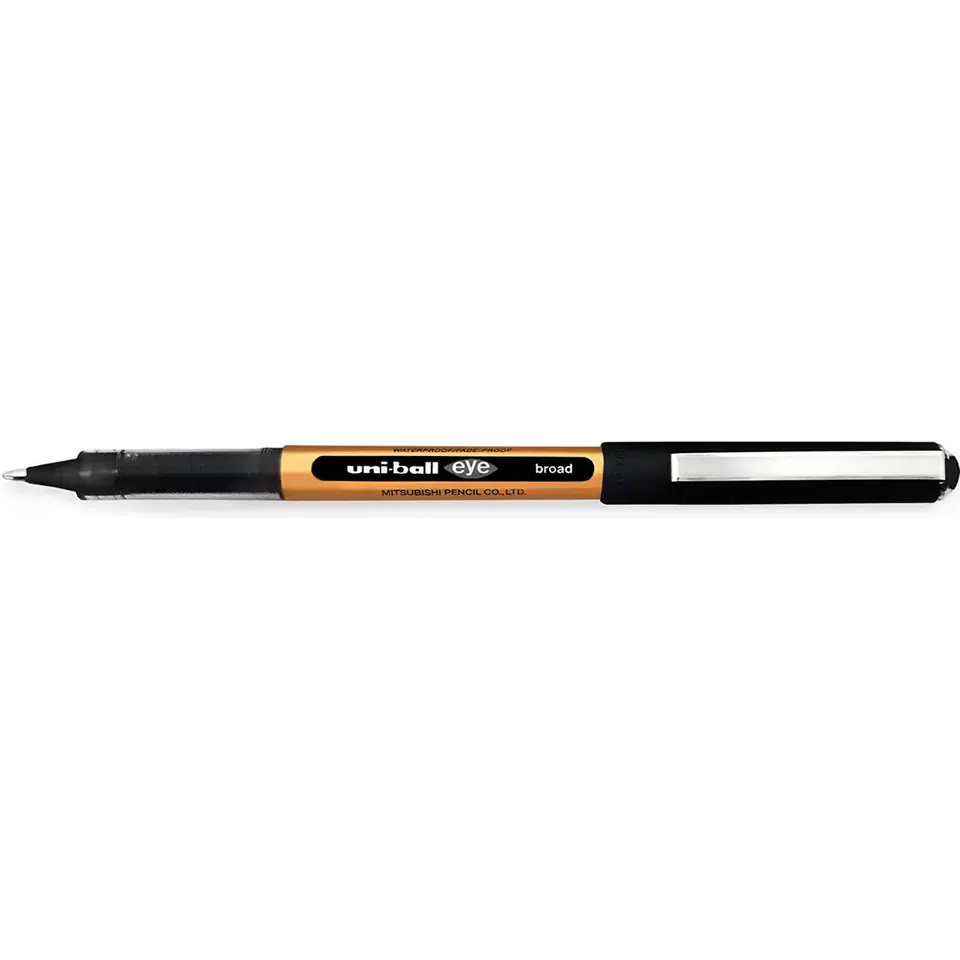 ⁨Pióro kulkowe 1mm UNI UB-150-10 czarny obudowa złota⁩ w sklepie Wasserman.eu