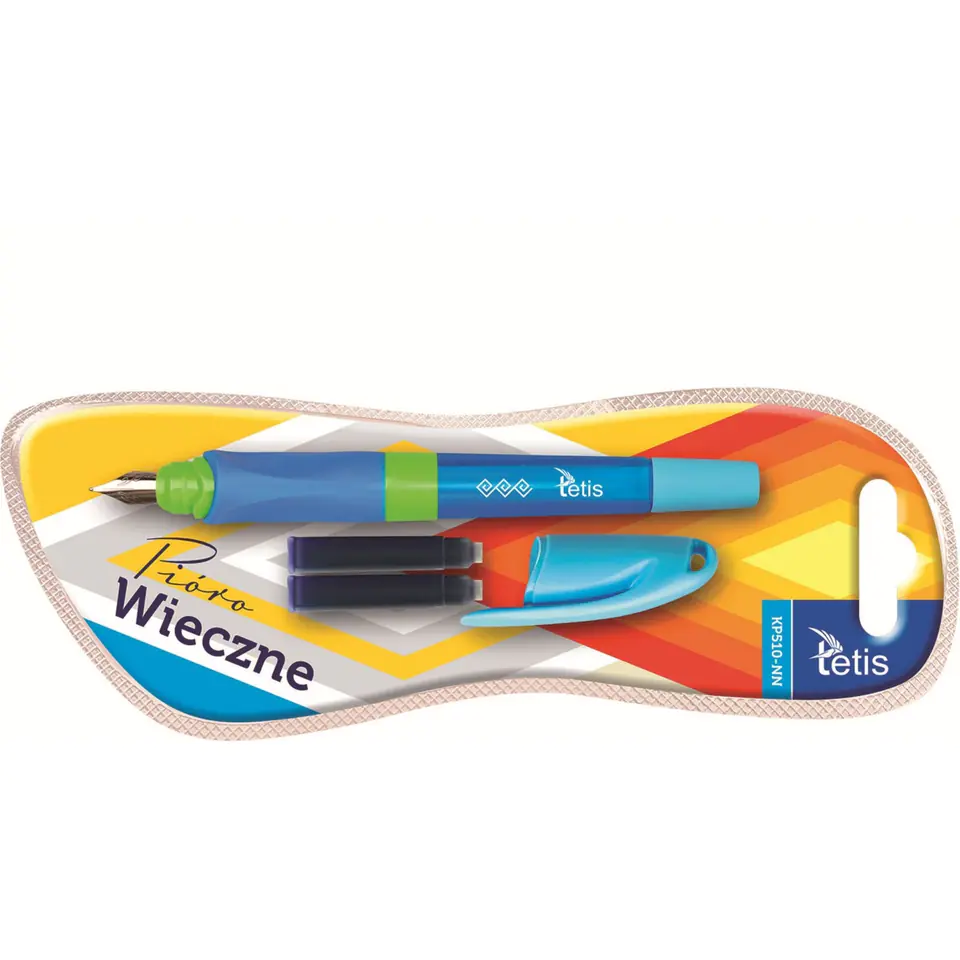 ⁨Pióro wieczne, obud. niebieska,nab.nieb KP510-NN TETIS⁩ w sklepie Wasserman.eu