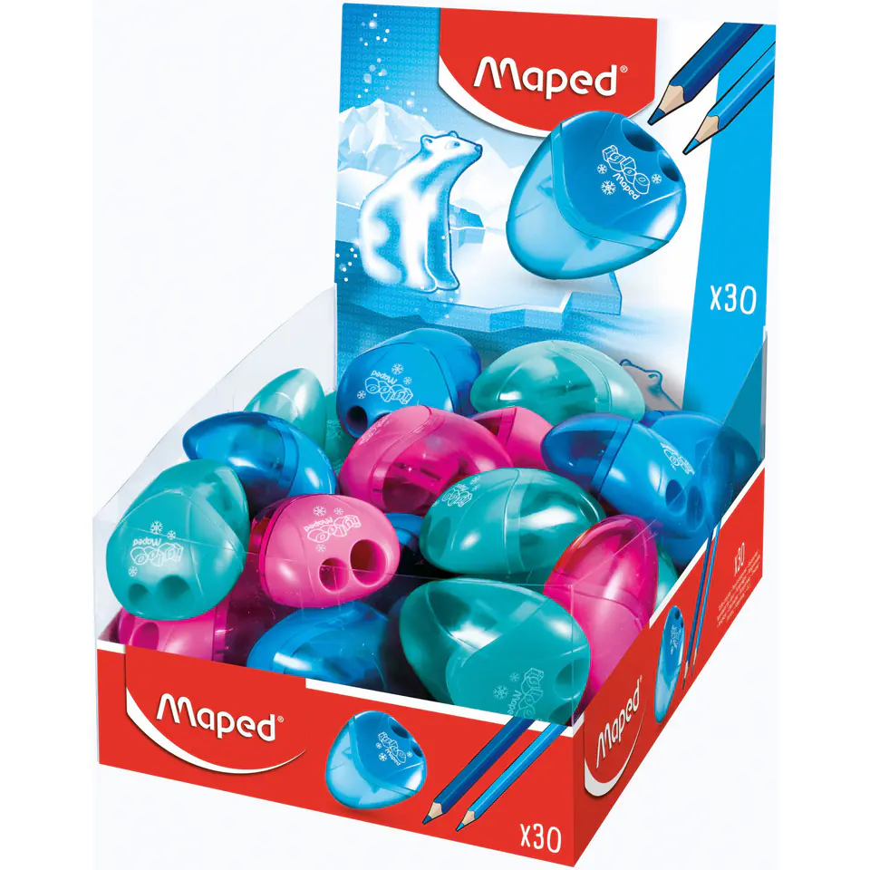 ⁨MAPED Igloo 2 plastic sharpener with two holes 534756⁩ at Wasserman.eu