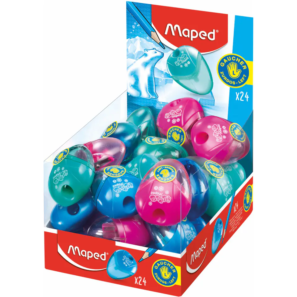 ⁨Temperówka plastikowa MAPED Igloo 1 dla leworęcznych 032211⁩ w sklepie Wasserman.eu