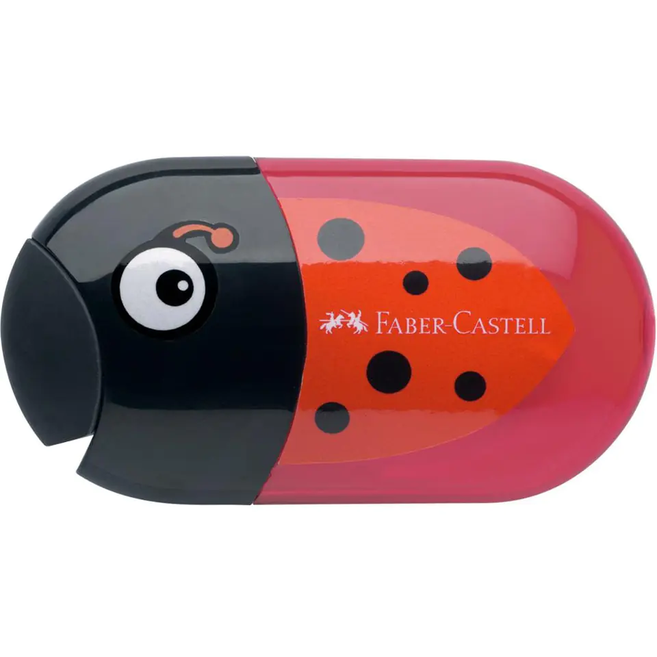 ⁨Temperówka podwójna z gumką BIEDRONKA FABER- CASTEL 183526FC⁩ w sklepie Wasserman.eu