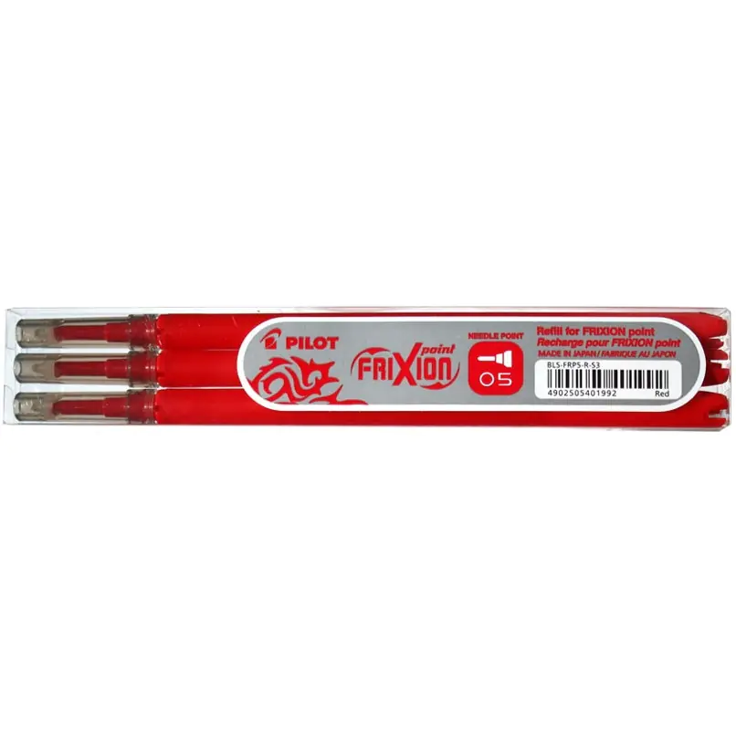 ⁨Wkład FRIXION POINT 0,5mm czerwony (3szt) BLS-FRPS-R-S5 PILOT⁩ w sklepie Wasserman.eu