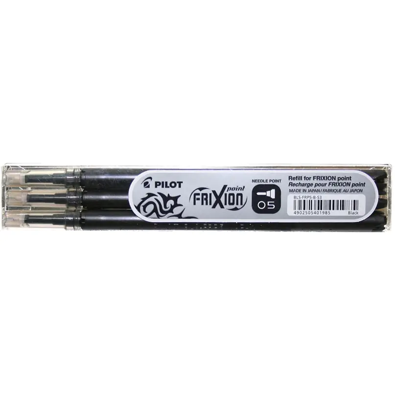 ⁨FRIXION POINT 0,5mm black cartridge (3 pieces) BLS-FRPS-B-S3 PILOT⁩ at Wasserman.eu