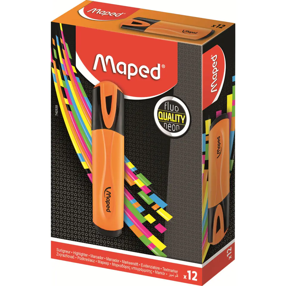 ⁨FLUO PEPS highlighter orange MAPED 742535⁩ at Wasserman.eu