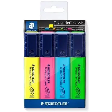 ⁨Highlighters TOPSTAR 4 colors STAEDTLER Case 364WP4⁩ at Wasserman.eu