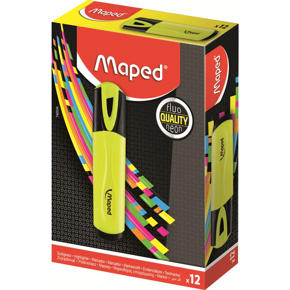 ⁨FLUO PEPS highlighter yellow MAPED 742534⁩ at Wasserman.eu