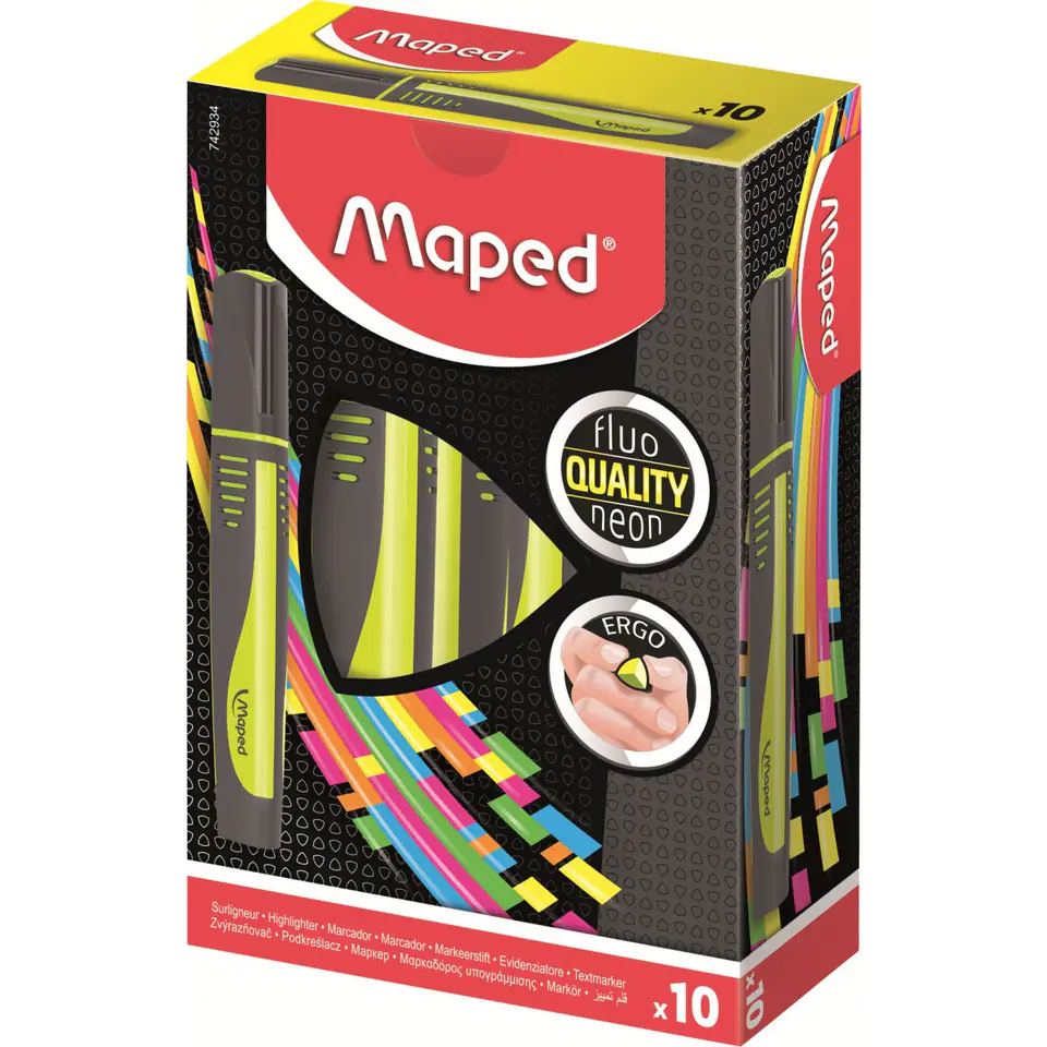 ⁨Highlighter FLUO PEPS max yellow MAPED 742934⁩ at Wasserman.eu