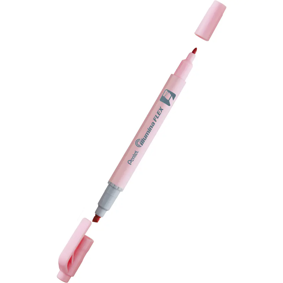 ⁨Double-sided highlighter, pink pastel ILLUMINA FLEX SLW11P-PE PENTEL⁩ at Wasserman.eu