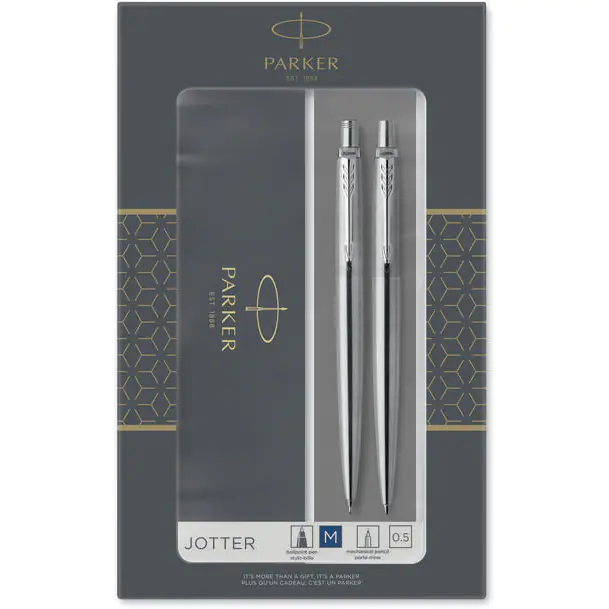 ⁨Komplet ołówek + długopis JOTTER STAINLESS STEEL CT PARKER 2093256⁩ w sklepie Wasserman.eu