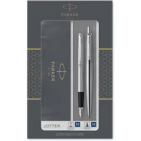 ⁨Komplet pióro wieczne + długopis JOTTER STAINLESS STEEL CT PARKER PARKER 2093258⁩ w sklepie Wasserman.eu