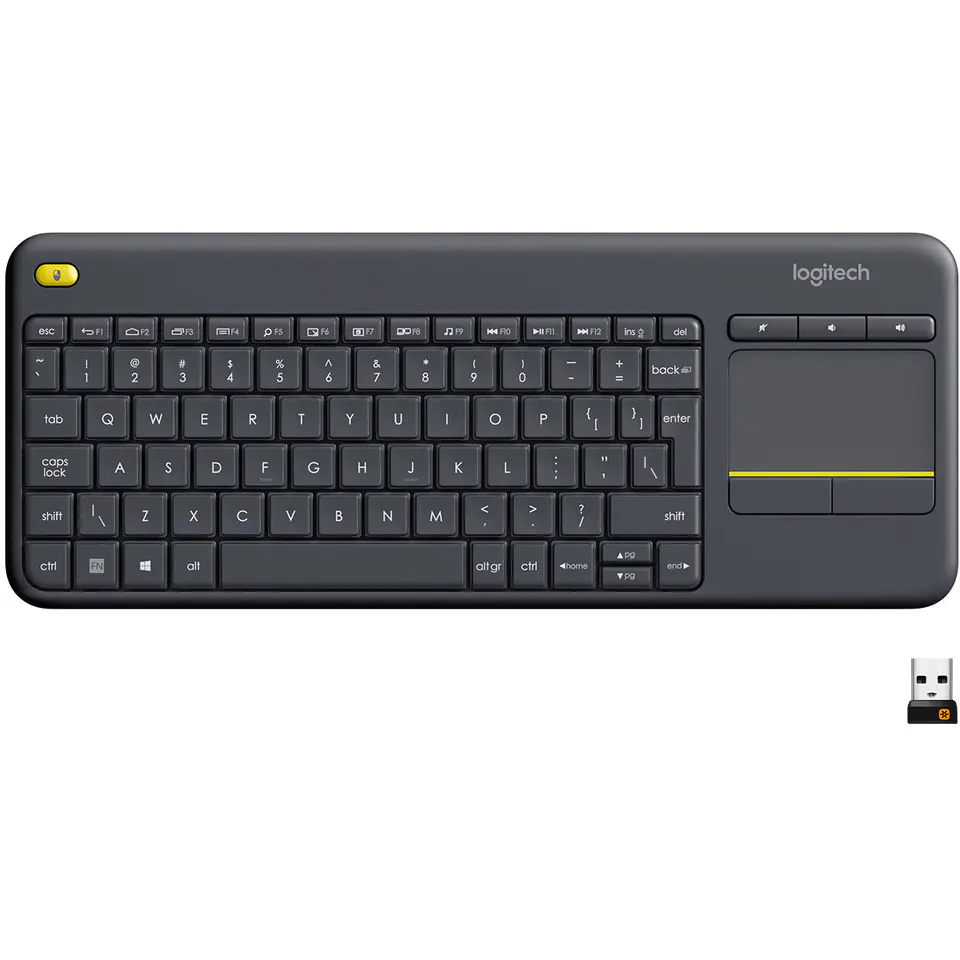 ⁨Logitech K400 Plus keyboard RF Wireless Dutch Black⁩ at Wasserman.eu