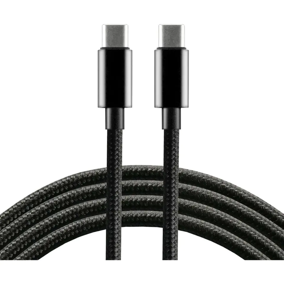 ⁨USB-C - USB-C EVERACTIVE cable 1m 3A 60W black (CBB-1PD3)⁩ at Wasserman.eu