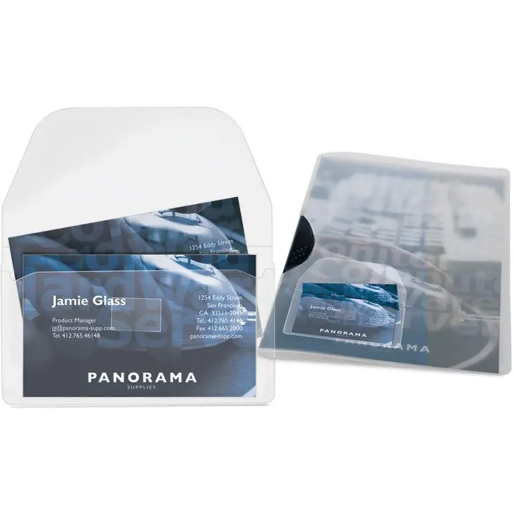 ⁨Self-adhesive pocket for business cards with flap 105x60mm (10pcs) 6825-10 3L⁩ at Wasserman.eu