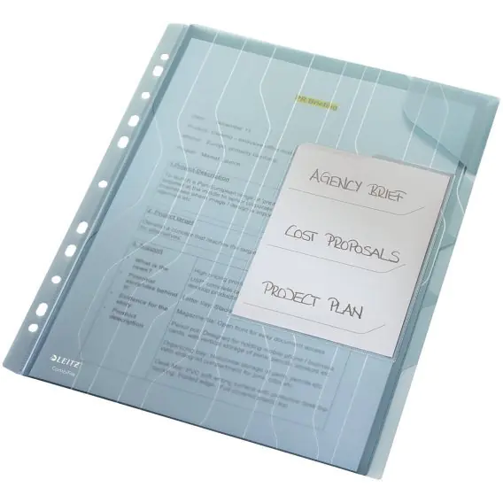 ⁨LEITZ Combifile folder with spacers blue foil (3pcs) 47290035⁩ at Wasserman.eu