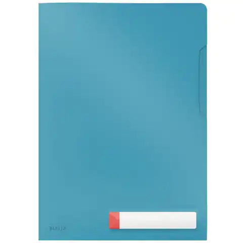 ⁨Folder A4 z kieszonką na etykietę, niebieski 47080061 LEITZ⁩ w sklepie Wasserman.eu