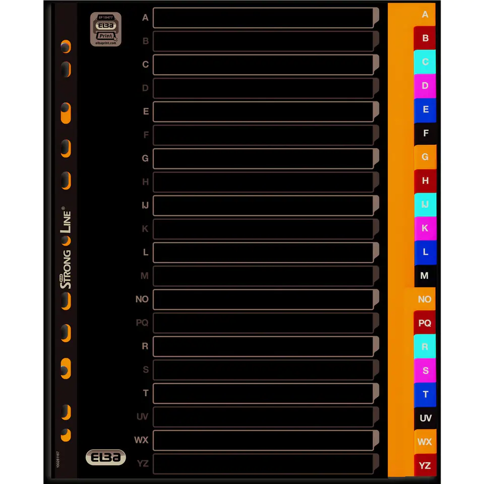 ⁨Spacers A4 MAXI A-Z color PP alphabetical ELBA 100204733⁩ at Wasserman.eu