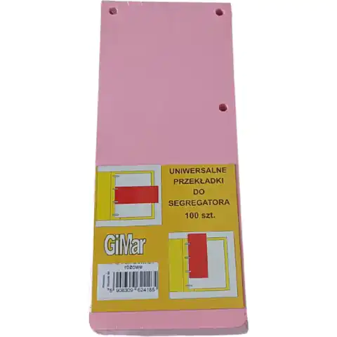 ⁨Przekładki 98x240 wąskie(100) różowe GIMAR⁩ w sklepie Wasserman.eu