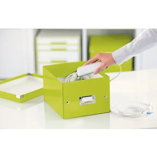 ⁨Storage box Click&Store A5 green olive green 160x220x282mm 60430064 LEITZ⁩ at Wasserman.eu