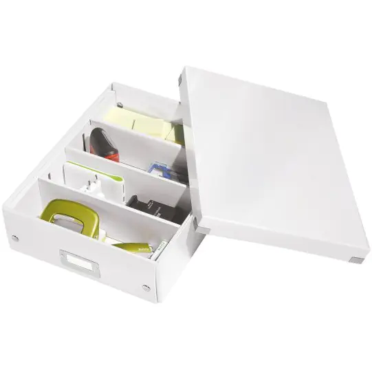 ⁨Pudełko z przegródkami LEITZ C&S duże białe 60580001⁩ w sklepie Wasserman.eu