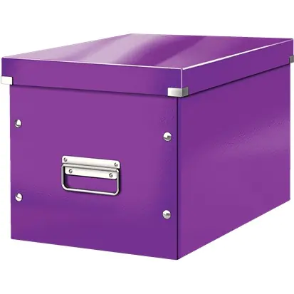 ⁨Universal box Click&Store size L 310x320x360mm purple 61080062 LEITZ WOW⁩ at Wasserman.eu