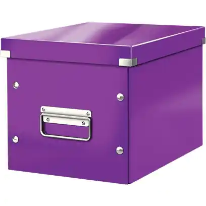 ⁨Universal box Click&Store size M purple 240x260x260mm 61090062 LEITZ WOW⁩ at Wasserman.eu