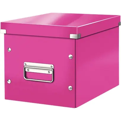 ⁨Pudło uniwersalne Click&Store rozmiar M różowe 240x260x260mm 61090023 LEITZ WOW⁩ w sklepie Wasserman.eu