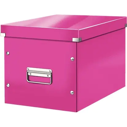 ⁨Universal box Click&Store size L 310x320x360mm pink 61080023 LEITZ WOW⁩ at Wasserman.eu