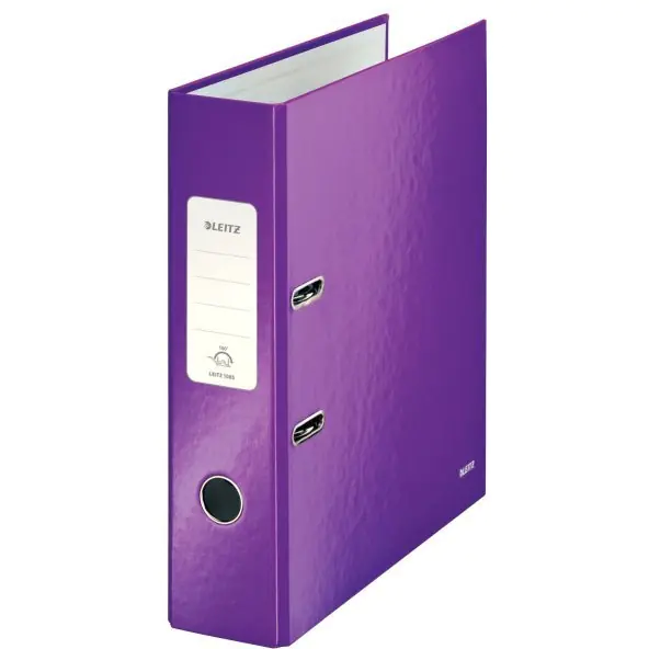 ⁨Segregator A4/80mm LEITZ WOW fioletowy 180 10050062⁩ w sklepie Wasserman.eu