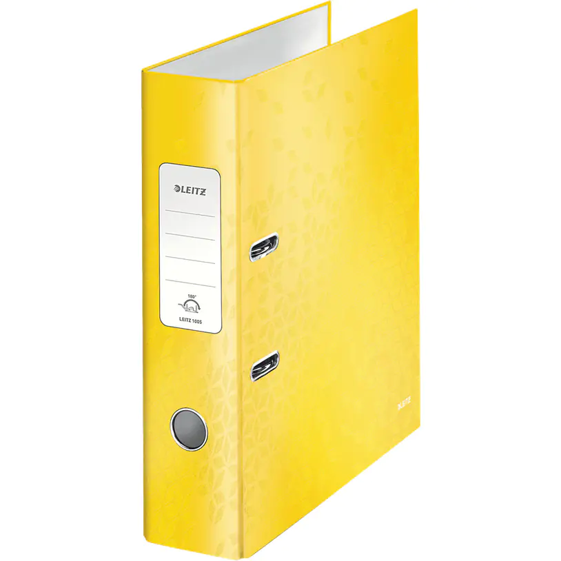 ⁨Moss binder. WOW Leitz 180, A4/80mm, yellow 10050016⁩ at Wasserman.eu