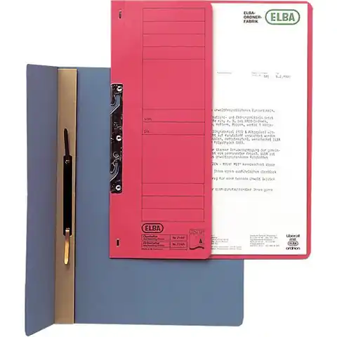 ⁨Hook cardboard binder 1/2 A4 blue 100551890 ELBA⁩ at Wasserman.eu