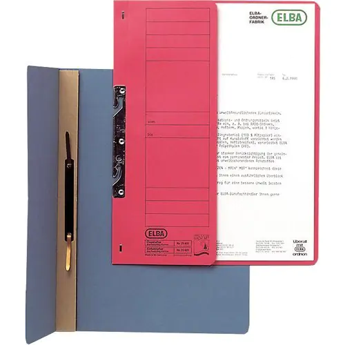 ⁨Hook cardboard binder 1/2 A4 blue 100551890 ELBA⁩ at Wasserman.eu