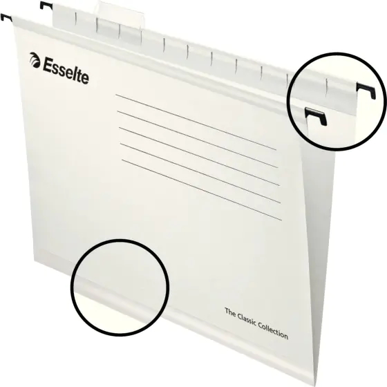 ⁨Teczki zawieszane A4 PENDAFLEX STANDARD białe 25szt 90319 ESSELTE⁩ w sklepie Wasserman.eu