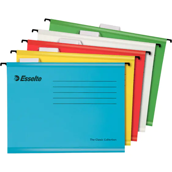 ⁨Teczki zawieszane A4 PENDAFLEX STANDARD mix 10szt ESSELTE 93042⁩ w sklepie Wasserman.eu