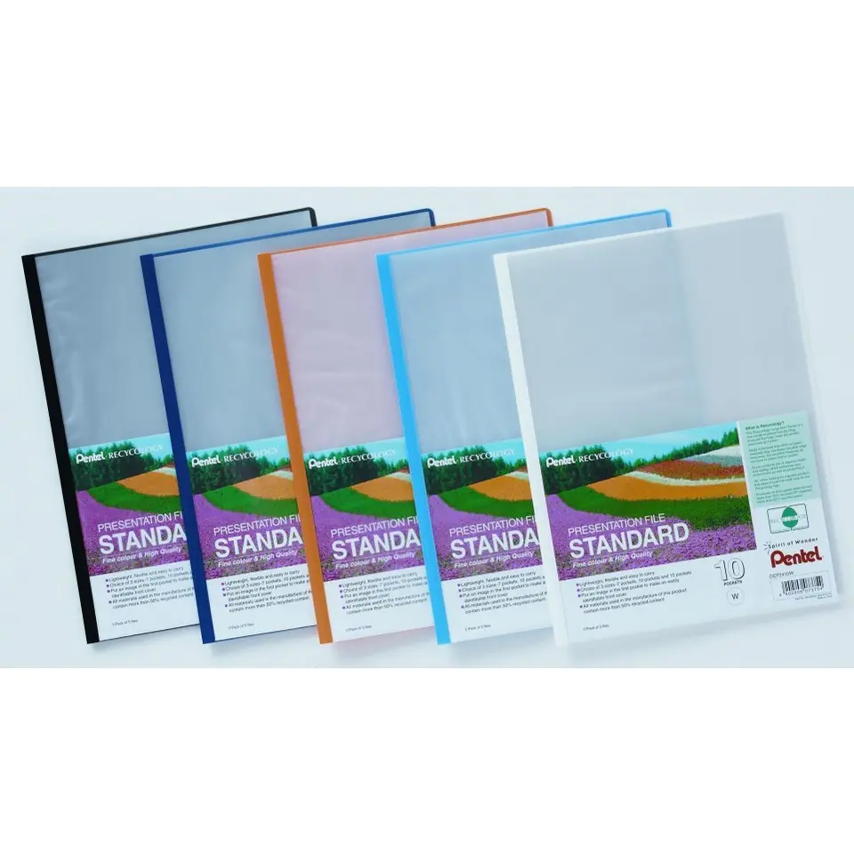 ⁨Skoroszyt prezentacyjny STANDARD 10k czarny DCP2410A PENTEL⁩ w sklepie Wasserman.eu
