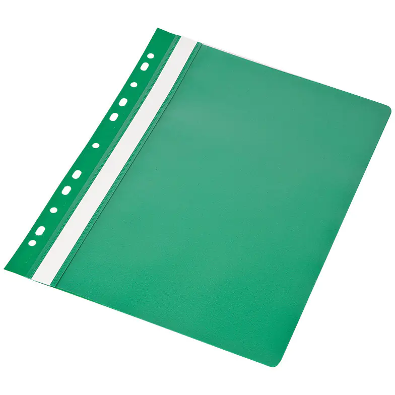 ⁨Skoroszyt A4 twardy wpinany typu PVC (10) zielony 0413-0019-04 Panta Plast⁩ w sklepie Wasserman.eu