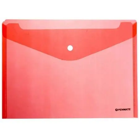 ⁨Teczka kopertowa na zatrzask A4 czerwona PP-231 TT6706 PENMATE⁩ w sklepie Wasserman.eu