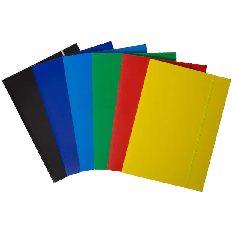 ⁨Cardboard folder with A4 elastic band blue 100553869 BANTEX⁩ at Wasserman.eu