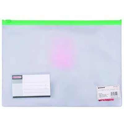 ⁨Envelope folder B5 PP zipper green F55 TT6691 PENMATE⁩ at Wasserman.eu