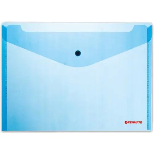 ⁨Teczka kopertowa na zatrzask A4 niebieska PP-231 TT6707 PENMATE⁩ w sklepie Wasserman.eu