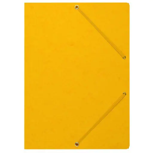 ⁨Briefcase with rubber band horns NATUNA A4 pressboard yellow 390g⁩ at Wasserman.eu