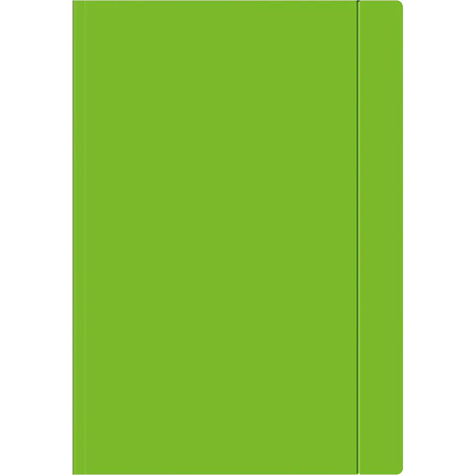 ⁨Folder with rubber band A4+ FLUO green INTERDRUK⁩ at Wasserman.eu