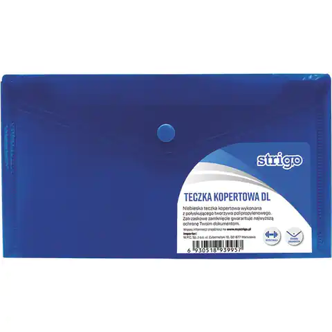 ⁨Envelope folder PP DL horizontal blue SF014 STRIGO⁩ at Wasserman.eu