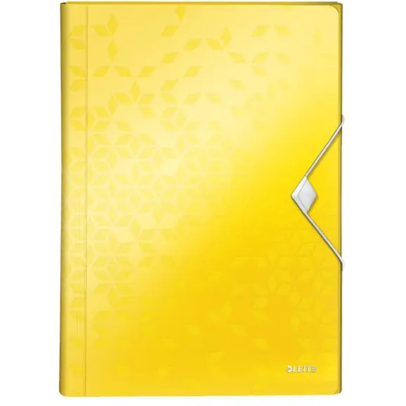 ⁨Teczka z 6 przegródkami PP Leitz WOW, żółta 45890016⁩ w sklepie Wasserman.eu