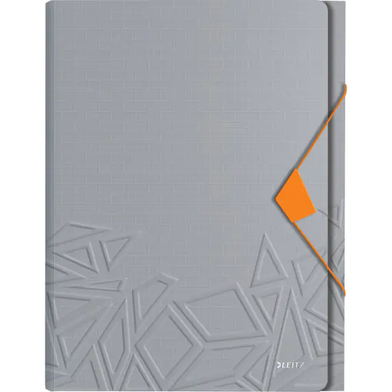 ⁨Folder with compartments Leitz Urban Chic, PP, A4, holds 250 sheets, grey 39970088⁩ at Wasserman.eu